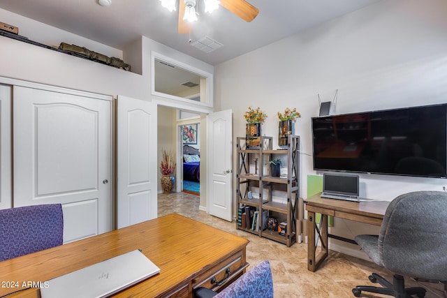 2728 W Adventure Dr, Anthem, AZ 85086 - office with a ceiling fan