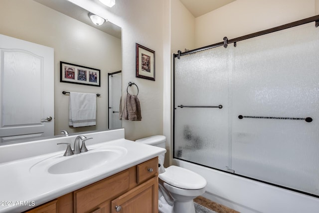 2728 W Adventure Dr, Anthem, AZ 85086 - bathroom with vanity and bath / shower combo with glass door