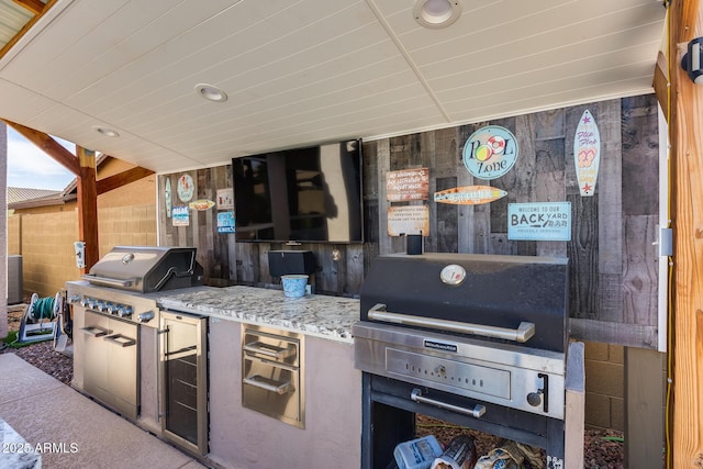 2728 W Adventure Dr, Anthem, AZ 85086 - view of patio / terrace featuring area for grilling and wine cooler