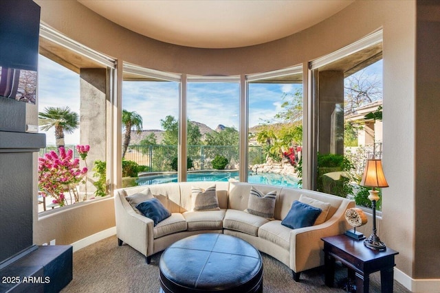 sunroom with plenty of natural light