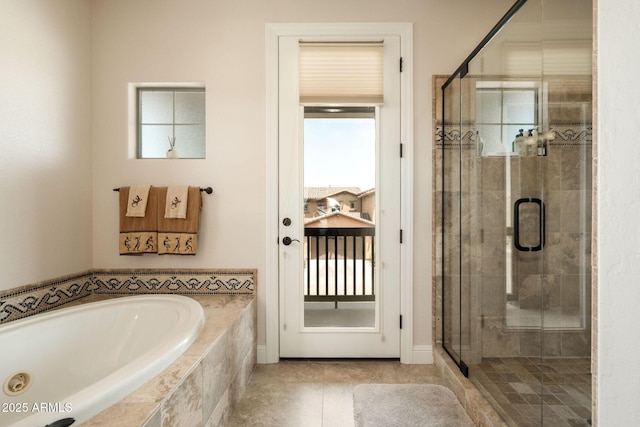17665 N 93rd Way, Scottsdale, AZ 85255 - full bath with a bath, a stall shower, and tile patterned flooring