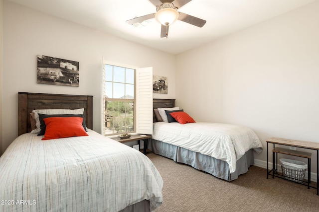 17665 N 93rd Way, Scottsdale, AZ 85255 - carpeted bedroom with ceiling fan and baseboards