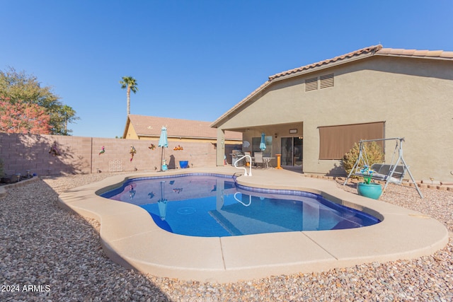 view of pool with a patio area