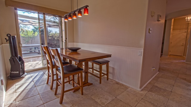 view of dining area