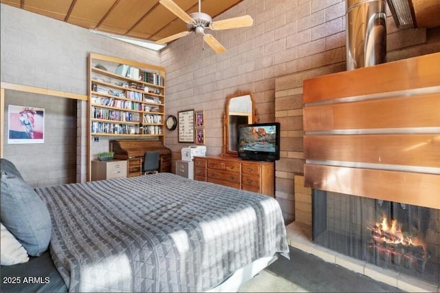 25232 N Horseshoe Trl, Scottsdale, AZ 85255 - bedroom featuring a warm lit fireplace