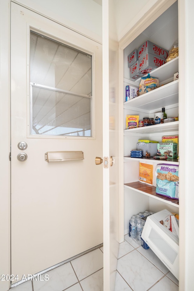 view of pantry