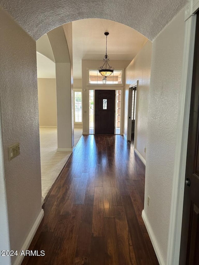 entryway featuring dark hardwood / wood-style flooring