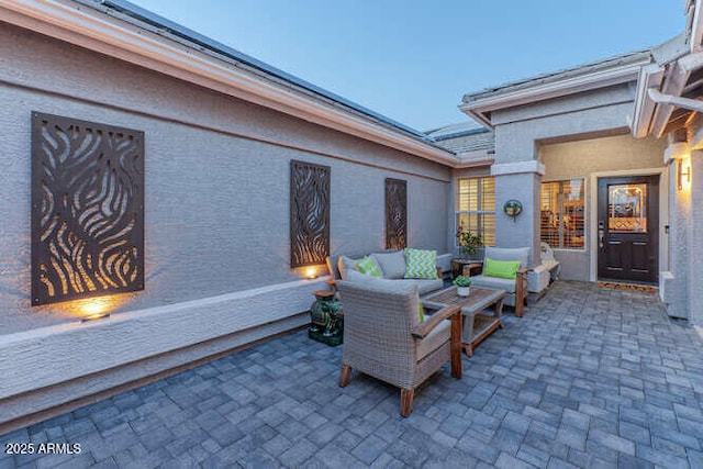 view of patio / terrace featuring an outdoor hangout area