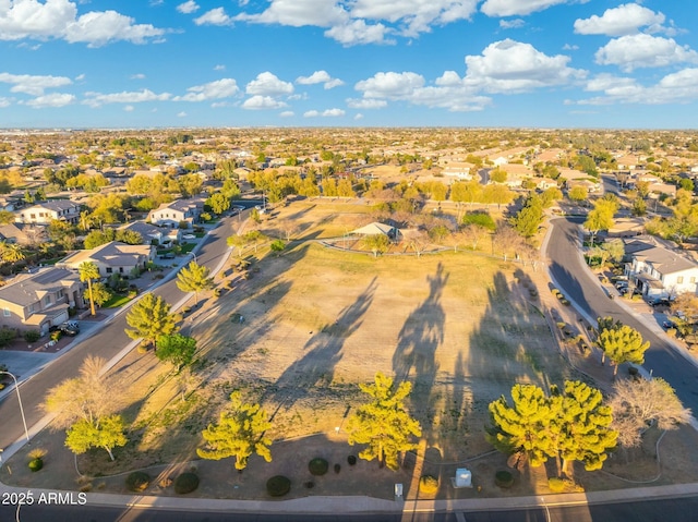 aerial view with a residential view