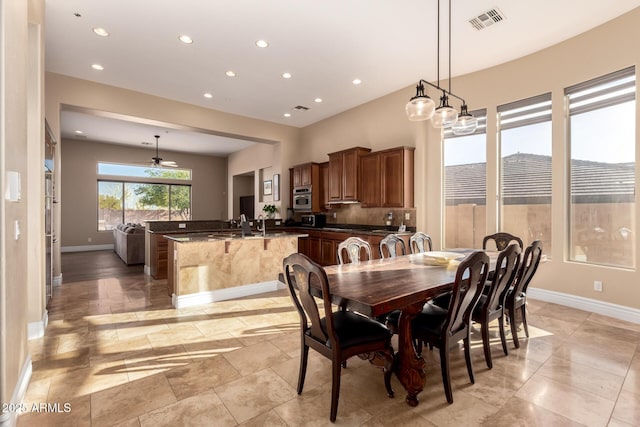 view of dining space