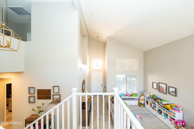 2224 W Olive Way, Chandler, AZ 85248 - stairs with wood finished floors and high vaulted ceiling
