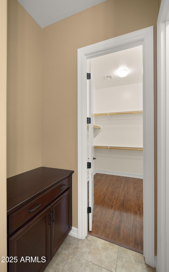 pantry with visible vents