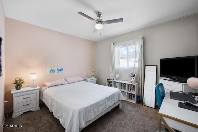 405 W Monte Way, Phoenix, AZ 85041 - bedroom featuring carpet flooring, a desk, and a ceiling fan