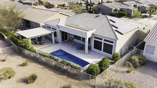 aerial view with a residential view