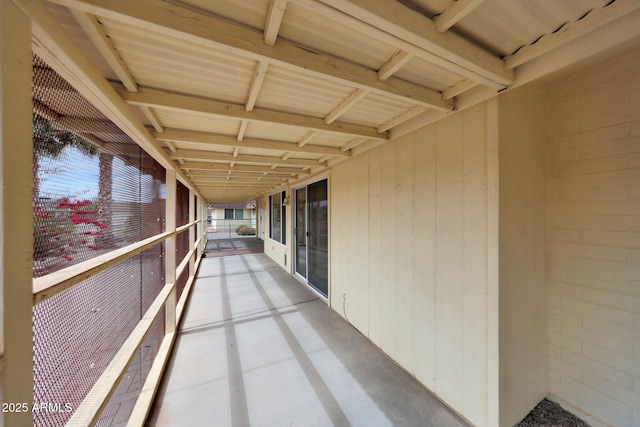 view of patio with a balcony