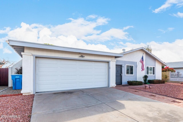 ranch-style home with a garage