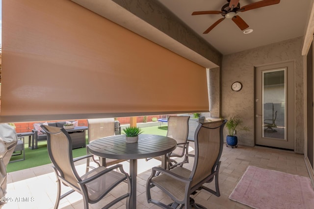 2605 S Quaintance St, Gilbert, AZ 85295 - view of patio / terrace featuring outdoor dining space and ceiling fan