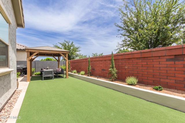 2605 S Quaintance St, Gilbert, AZ 85295 - fenced backyard featuring a gazebo and a patio