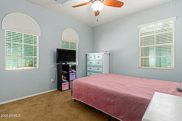 291 E Canyon Rock Rd, San Tan Valley, AZ 85143 - carpeted bedroom with baseboards and ceiling fan