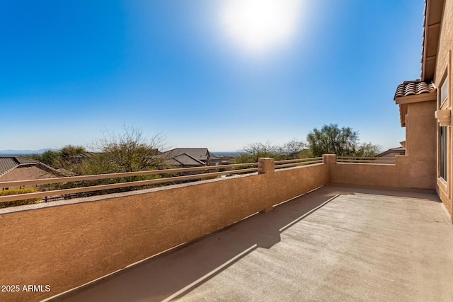 view of patio / terrace with a balcony