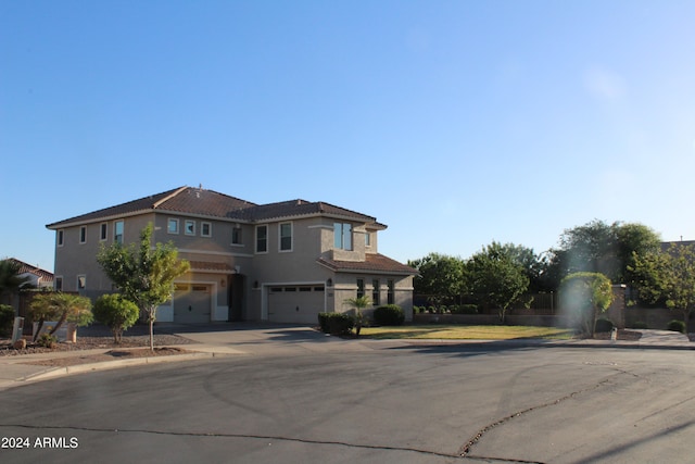 view of front facade with a garage