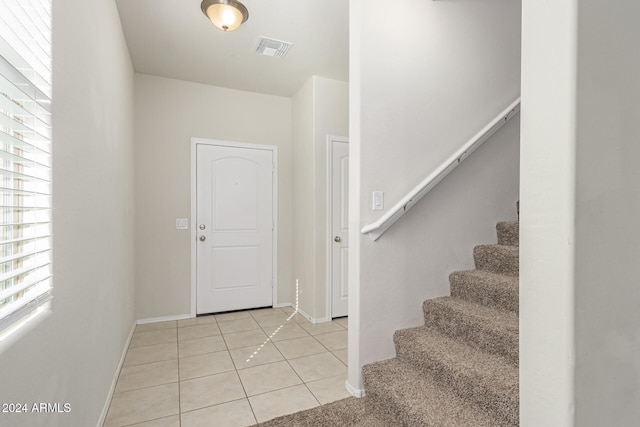 view of tiled entrance foyer