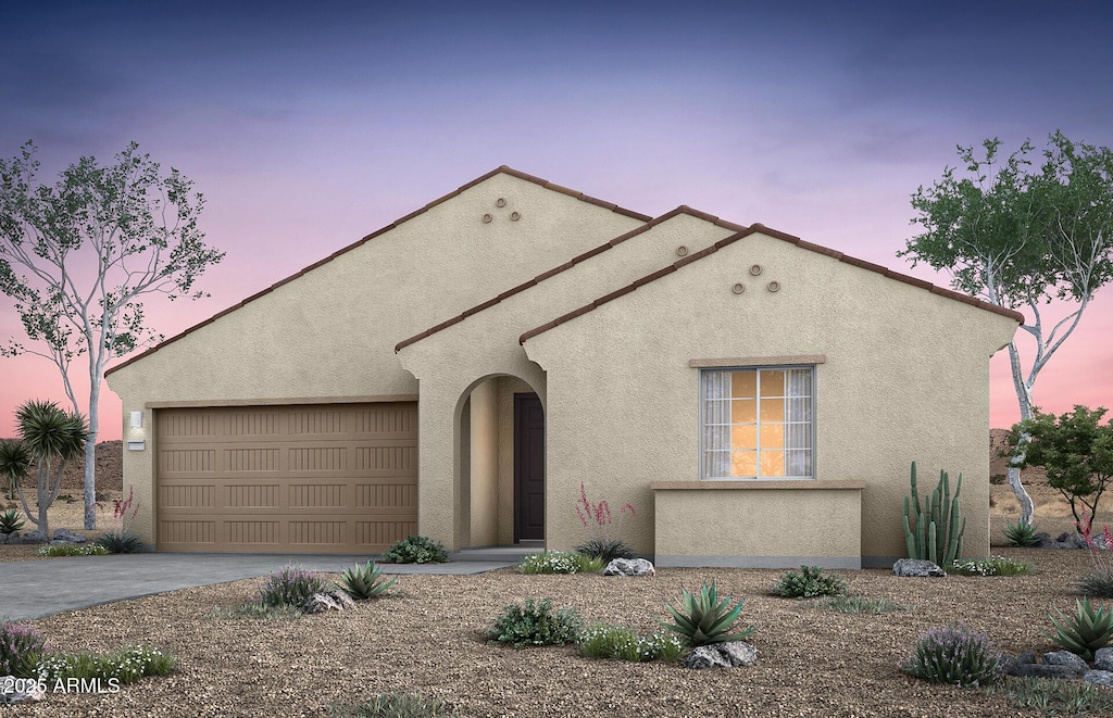 view of front of home featuring a garage