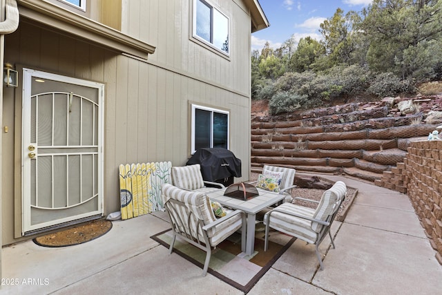 view of patio with grilling area