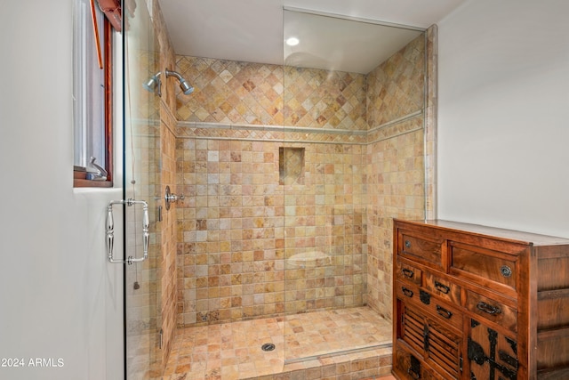 bathroom with walk in shower