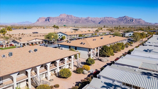 bird's eye view featuring a mountain view