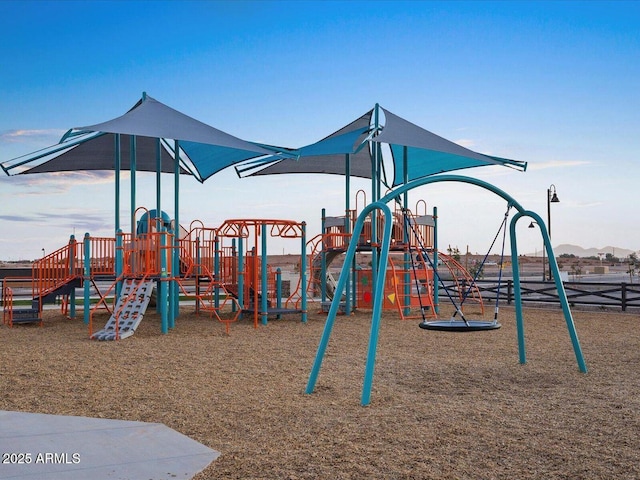 view of community jungle gym