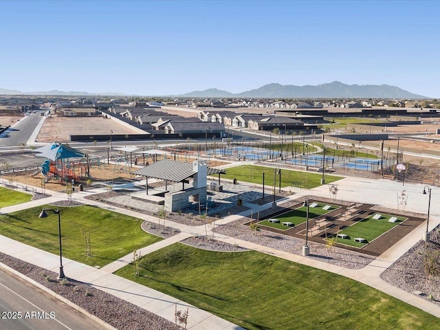 view of home's community featuring a residential view and a mountain view