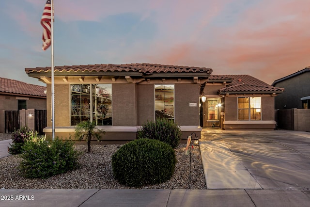 16077 W Anasazi St, Goodyear, AZ 85338 - mediterranean / spanish home featuring stucco siding and a tile roof