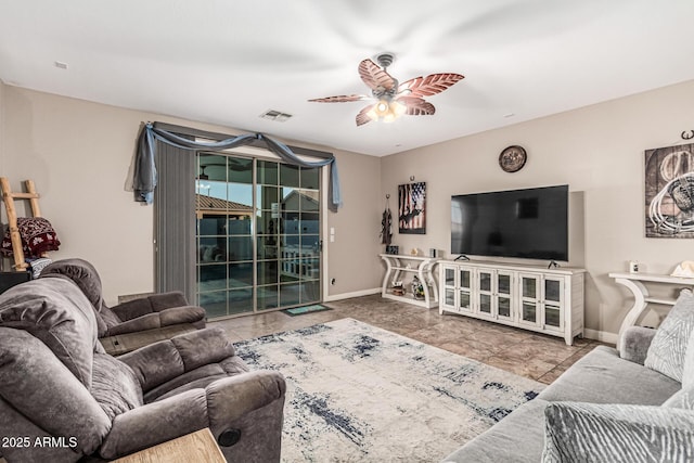 16077 W Anasazi St, Goodyear, AZ 85338 - living room with tile patterned flooring and ceiling fan