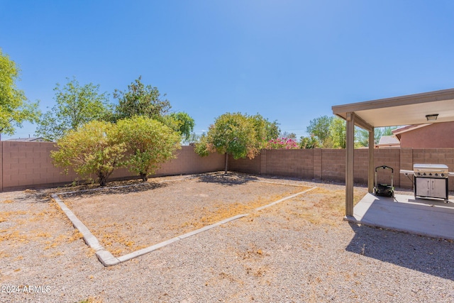 view of yard with a patio