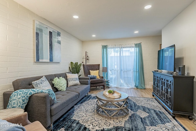 living room featuring hardwood / wood-style floors