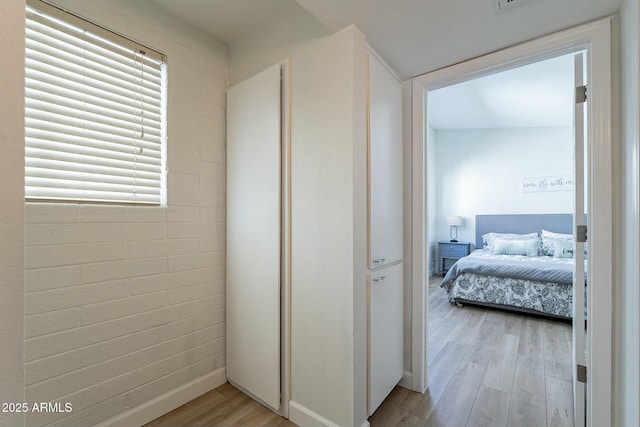 hall featuring light hardwood / wood-style flooring