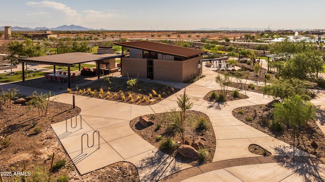 view of property's community featuring a mountain view