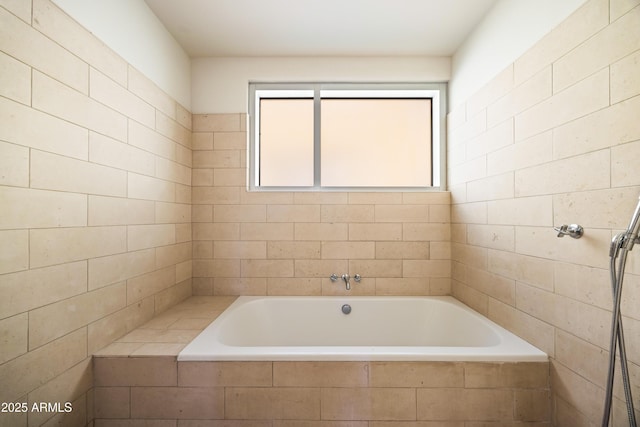 bathroom featuring a bath