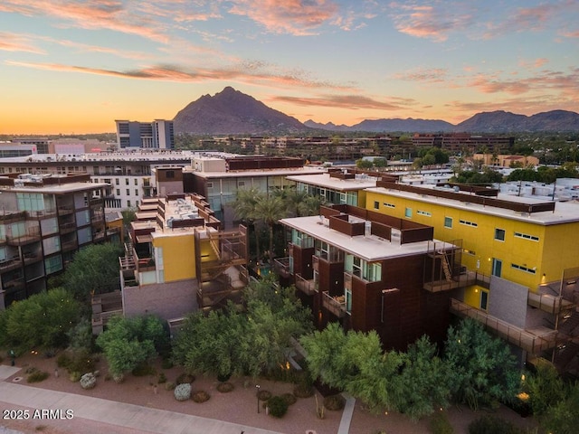 view of city featuring a mountain view