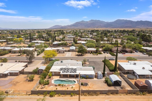 2001 Golf Links Rd, Sierra Vista, AZ 85635 - aerial view of residential area featuring a pool area and a mountain backdrop