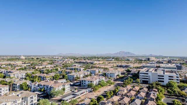 bird's eye view featuring a mountain view