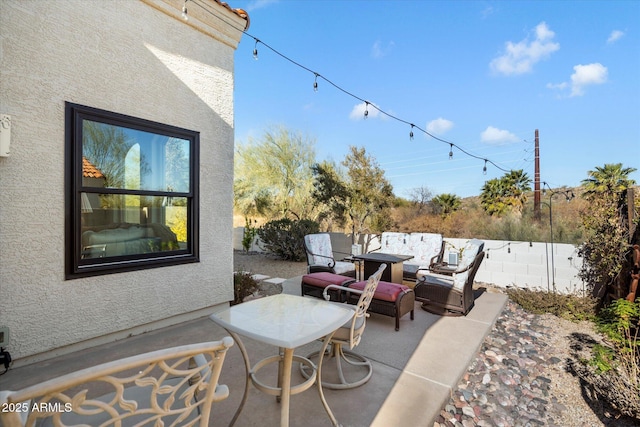 view of patio / terrace with a fenced backyard