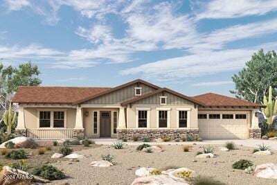 view of front of house featuring a garage