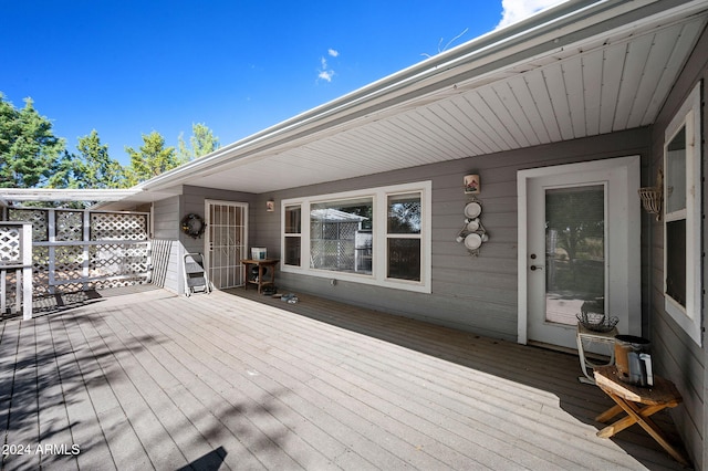 view of wooden deck