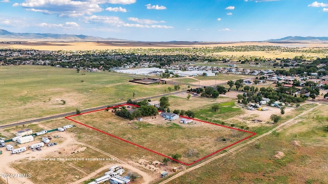 1120 N Rd 1 E, Chino Valley, AZ 86323 - overview of rural landscape featuring property boundaries highlighted and mountains