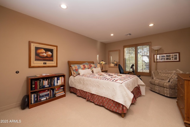 view of carpeted bedroom