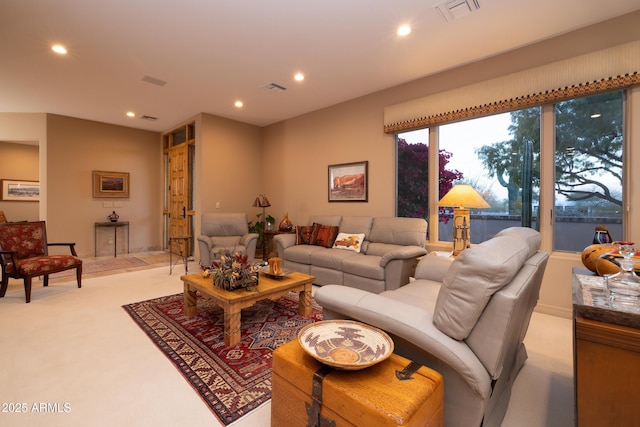 view of carpeted living room