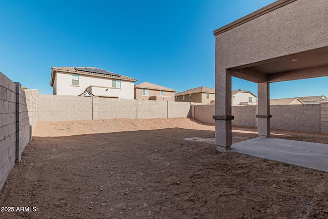 view of yard with a patio area