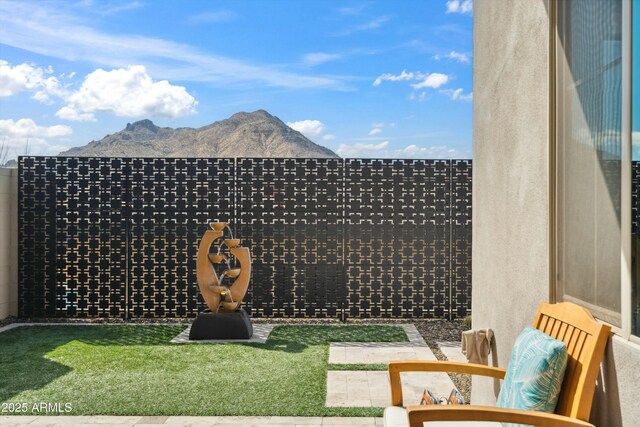 38500 N School House Rd Unit 62, Cave Creek, AZ 85331 - view of yard featuring a mountain view and fence